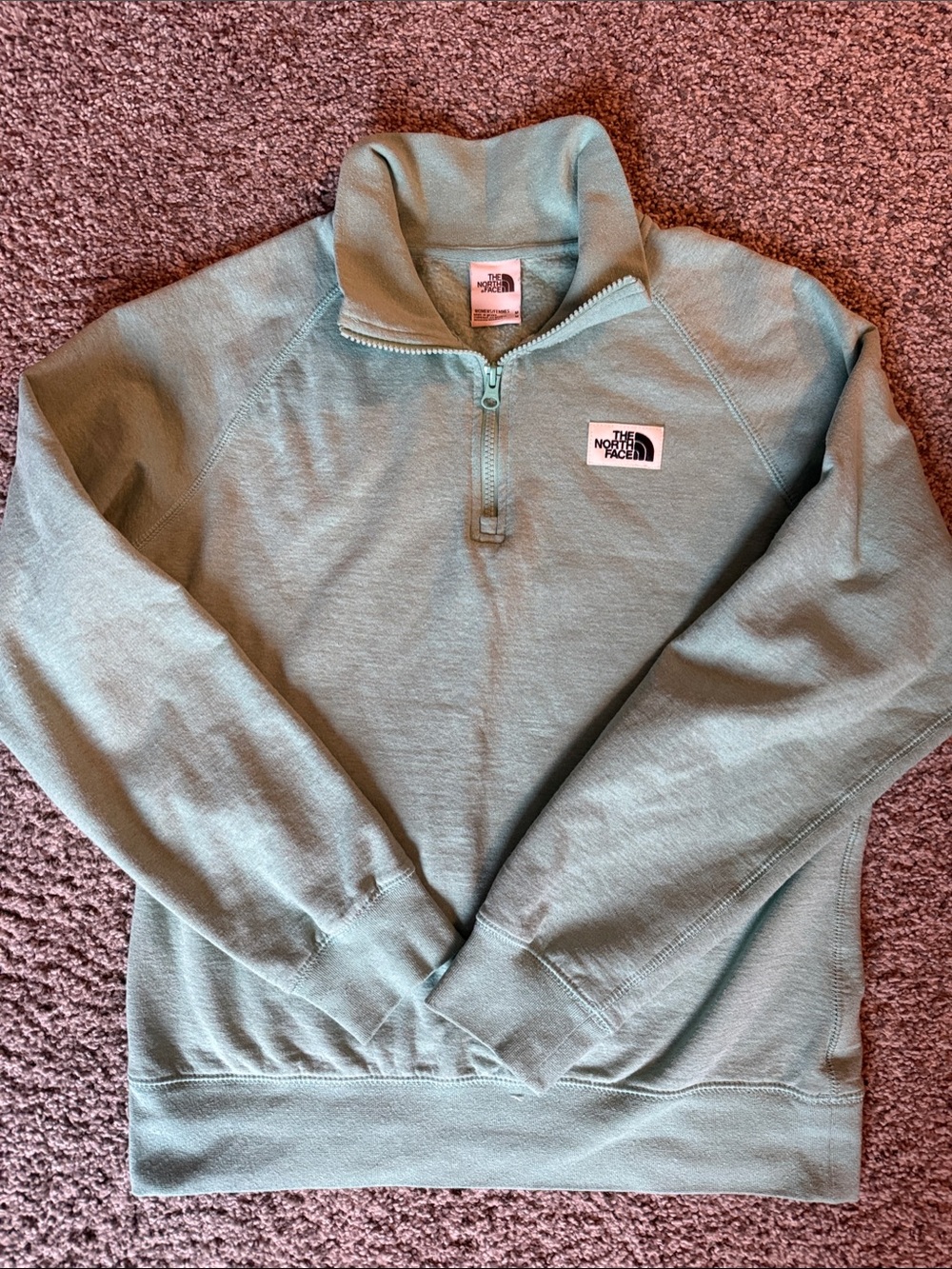 The North Face Sage Green Half-Zip Fleece Pullover
